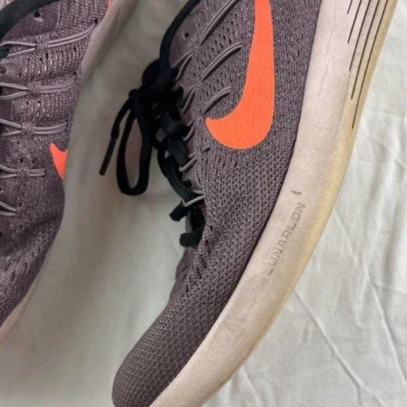 Nike Purple & Peach Lunarglide 8 Comfort Athletic Running Shoes Mens Size 11.5 - Picture 2 of 9